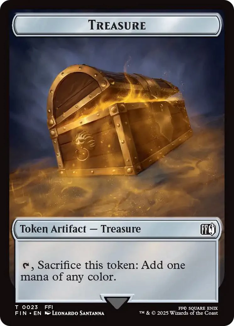 Moogle Token (11) // Treasure Token (23) [FINAL FANTASY: Tokens] [Non-Foil] - Image 2