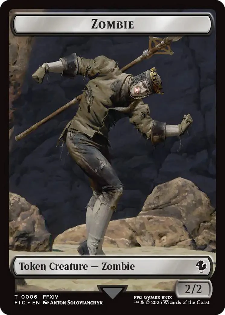 Moogle Token (11) // Zombie Token (06) [FIN/FIC Set Symbol] [FINAL FANTASY: Commander: Tokens] [Non-Foil] - Image 2
