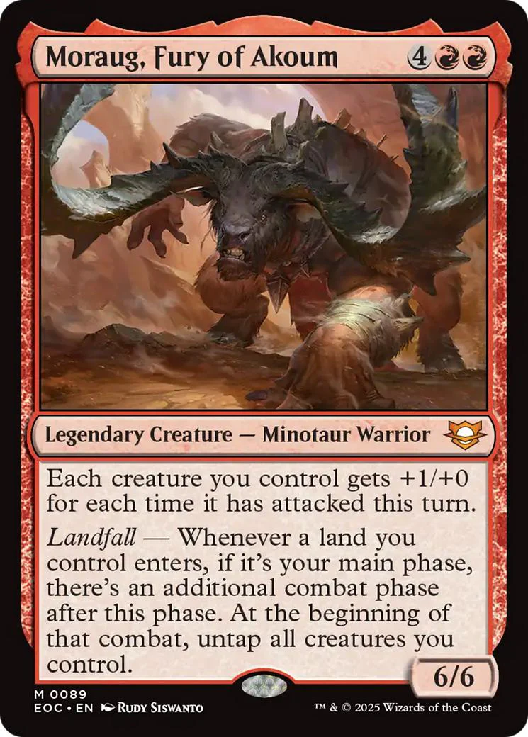 Moraug, Fury of Akoum [89] [Edge of Eternities: Commander] [Non-Foil]