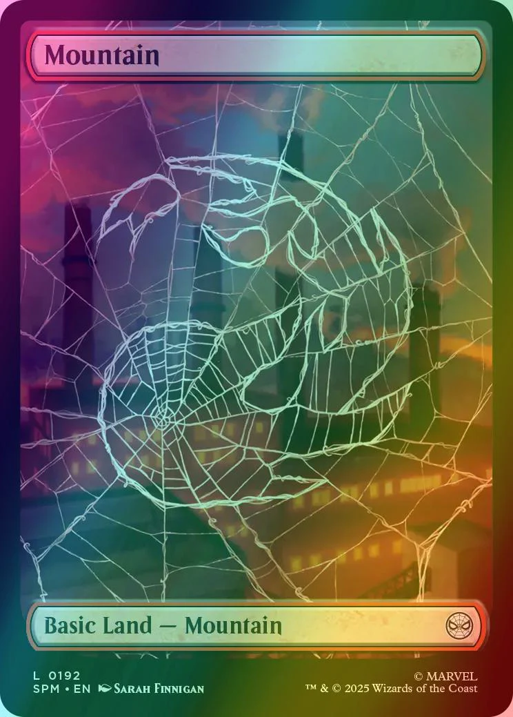 Mountain [192] [Full Art] [Spiderweb] [Marvel's Spider-Man] [Foil]