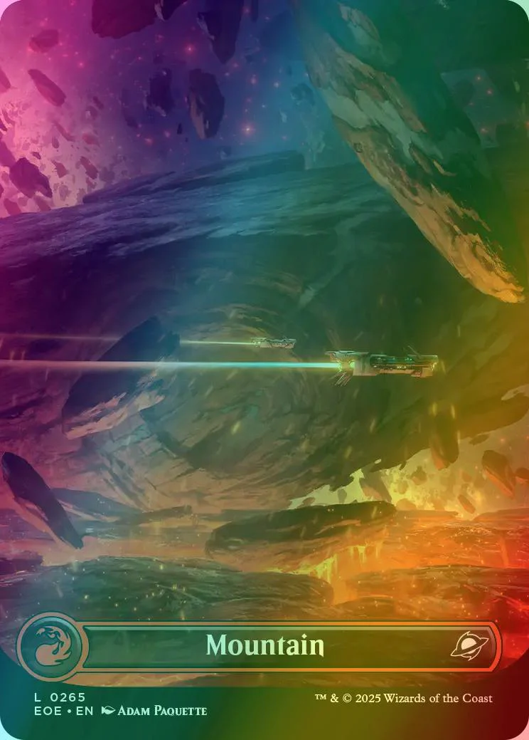Mountain [265] [Borderless] [Celestial] [Edge of Eternities] [Foil]