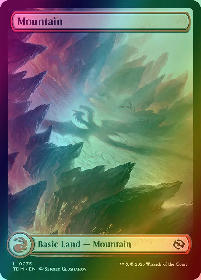 Mountain [275] [Full Art] [Dragon's Presence] [Tarkir: Dragonstorm] [Foil]