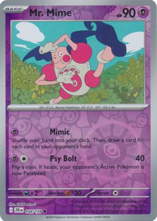 Mr. Mime - 058/159 - Common [sv09-058] [Reverse Holo]