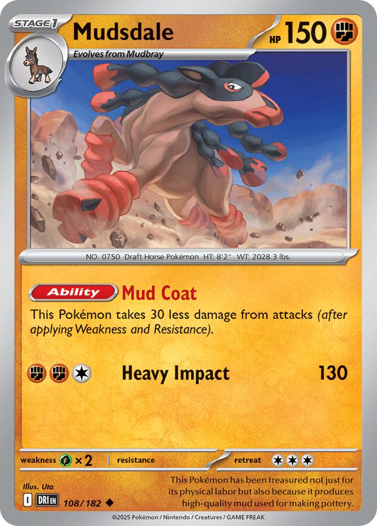 Mudsdale - 108/182 - Uncommon [sv10-108] [Non-Holo]