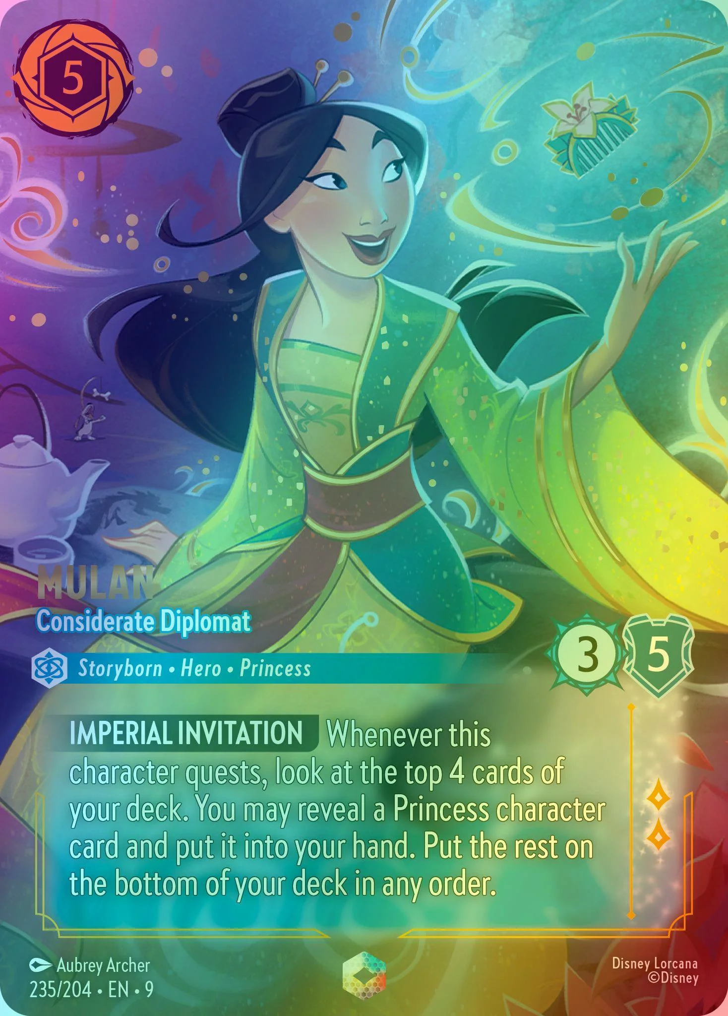 Mulan - Considerate Diplomat (Enchanted) - 235/204 [Fabled] [Holofoil]