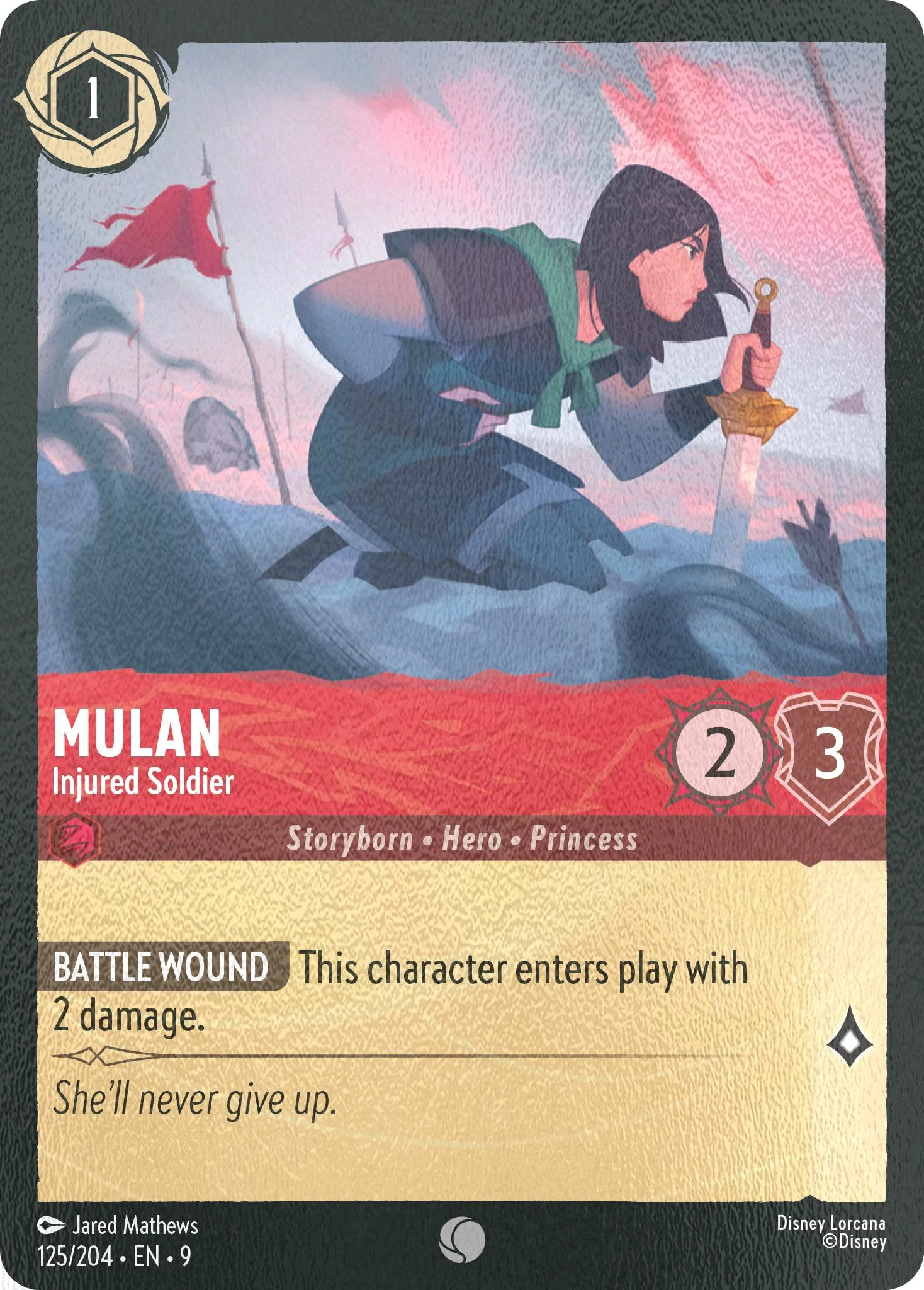Mulan - Injured Soldier - 125/204 [Fabled] [Cold Foil]