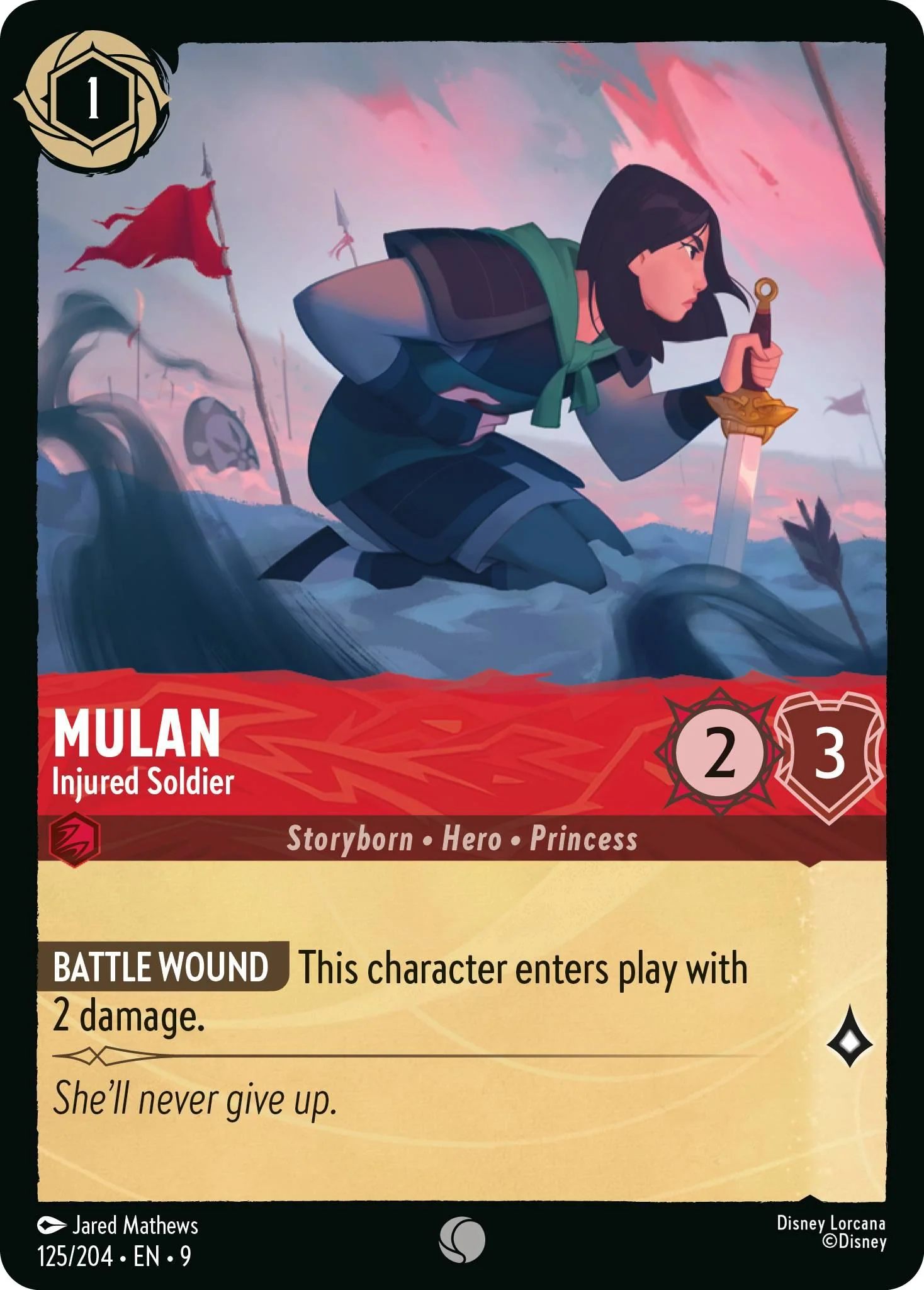 Mulan - Injured Soldier - 125/204 [Fabled] [Non-Foil]