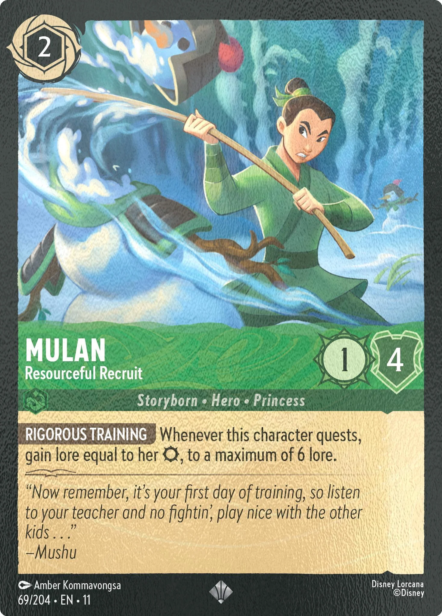 Mulan - Resourceful Recruit - 69/204 [Winterspell] [Cold Foil]