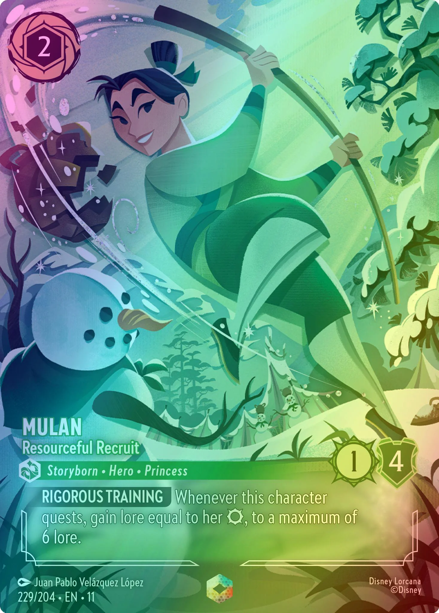 Mulan - Resourceful Recruit (Enchanted) - 229/204 [Winterspell] [Holofoil]