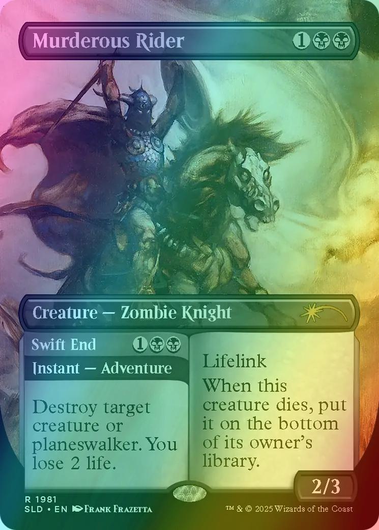 Murderous Rider // Swift End [1981] [Borderless] [Frank Frazetta: The Second Exhibition] [Secret Lair Drop] [Foil]