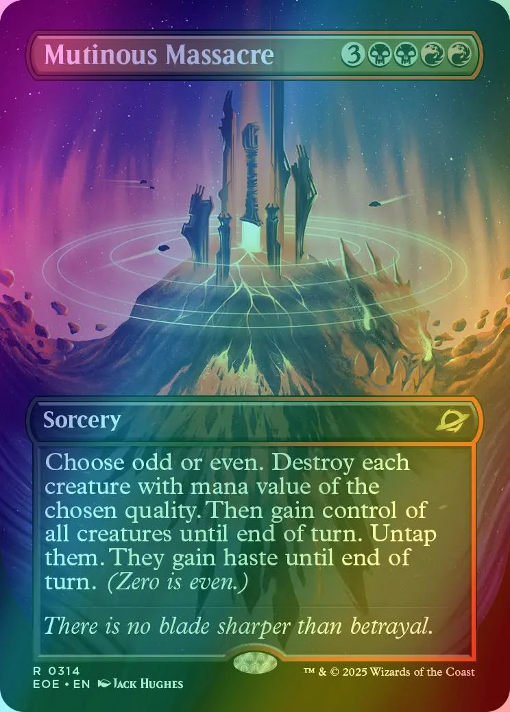 Mutinous Massacre [314] [Borderless] [Surreal Space] [Edge of Eternities] [Foil]