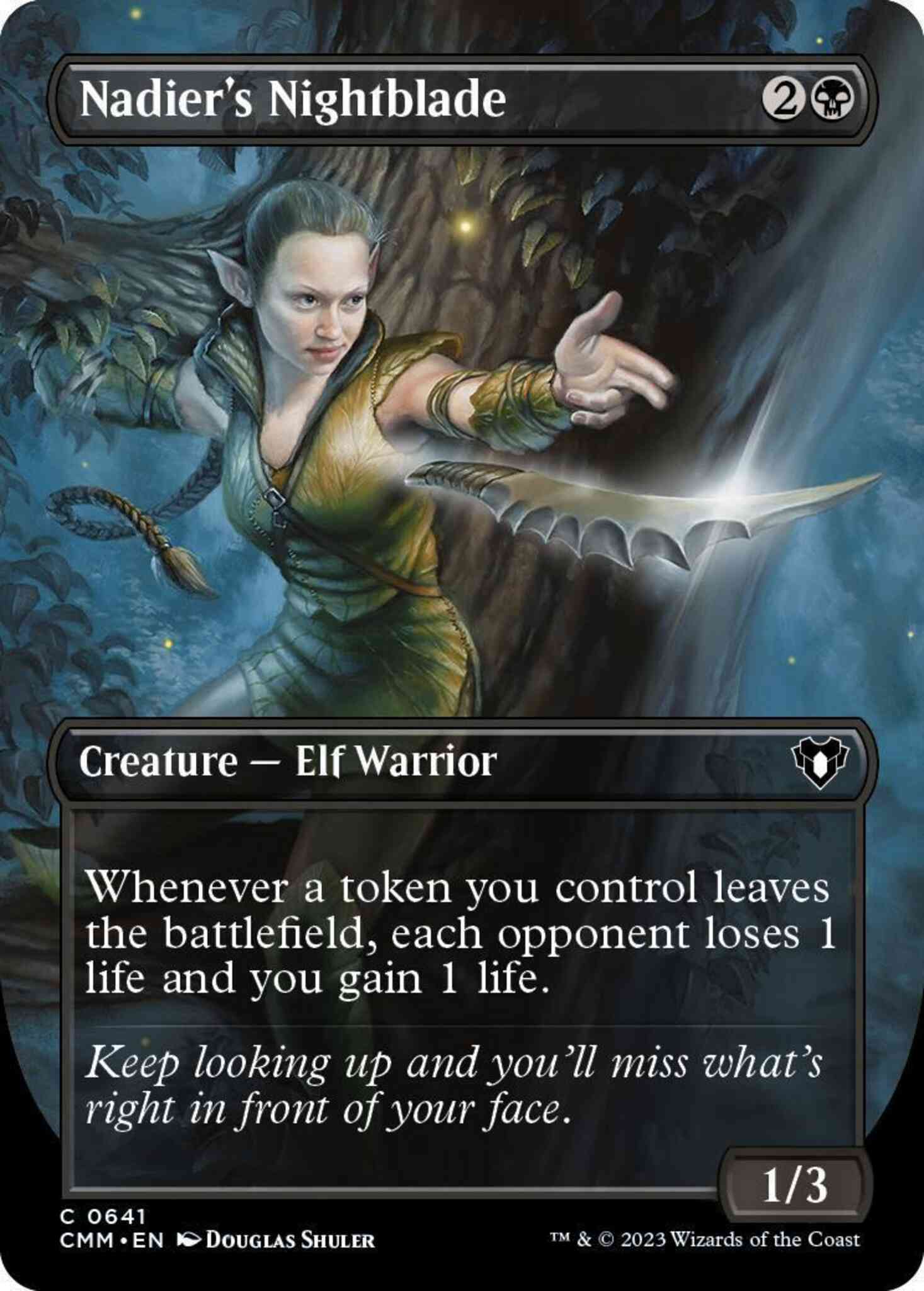 Nadier's Nightblade [641] [Borderless] [Commander Masters] [Non-Foil]