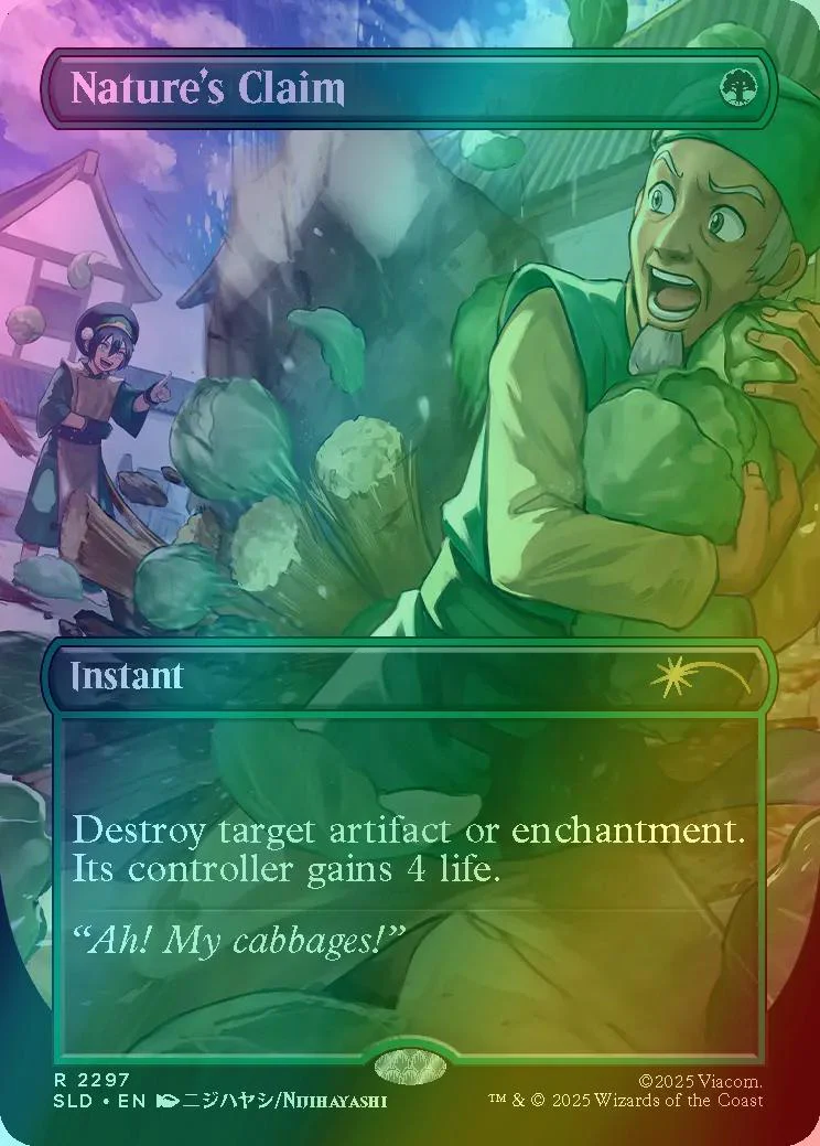 Nature's Claim [2297] [Borderless] [My cabbages!] [Secret Lair Drop] [Foil]