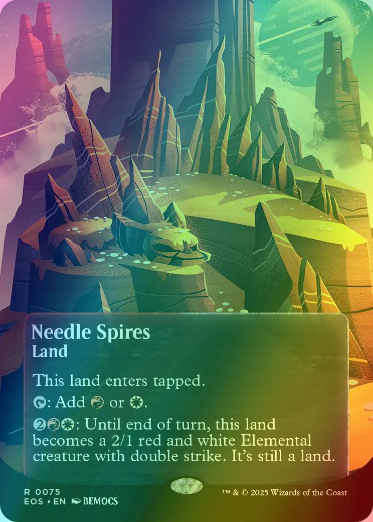 Needle Spires [75] [Borderless] [Poster] [Edge of Eternities: Stellar Sights] [Foil]