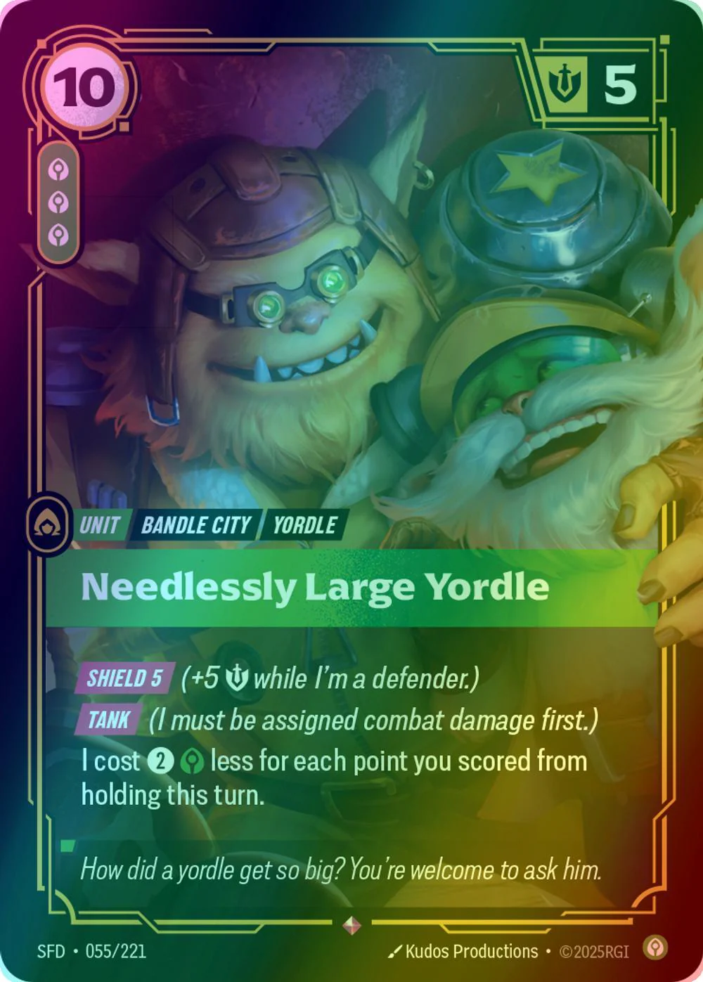 Needlessly Large Yordle - 055/221 [Spiritforged] [Foil]
