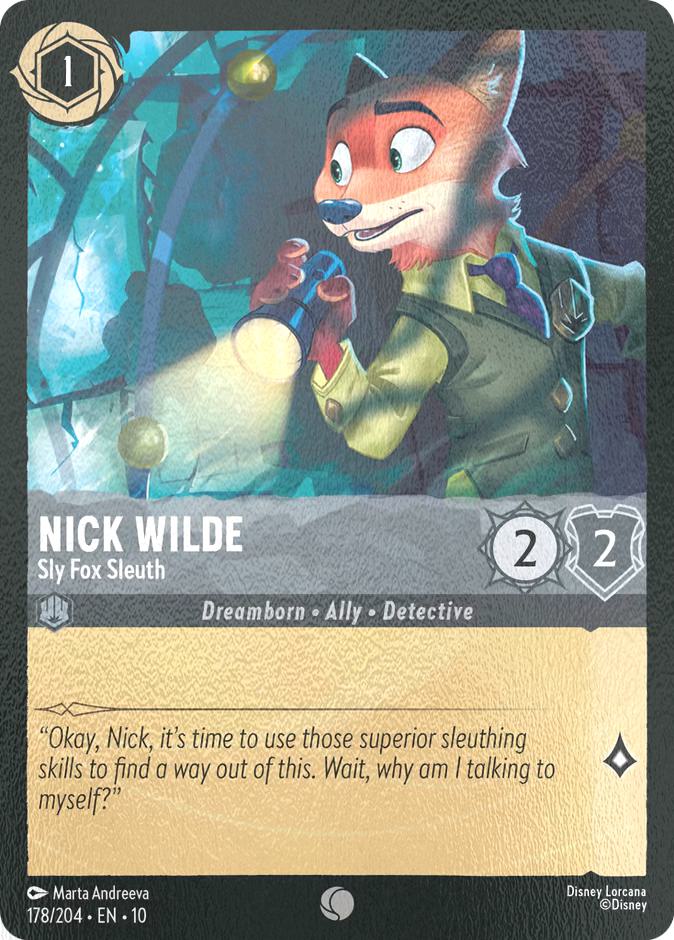Nick Wilde - Sly Fox Sleuth - 178/204 [Whispers in the Well] [Cold Foil]