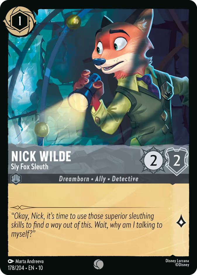 Nick Wilde - Sly Fox Sleuth - 178/204 [Whispers in the Well] [Non-Foil]