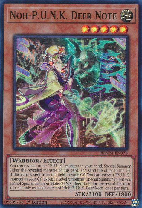 Noh-P.U.N.K. Deer Note - BLMM-EN076 - Ultra Rare - 1st Edition