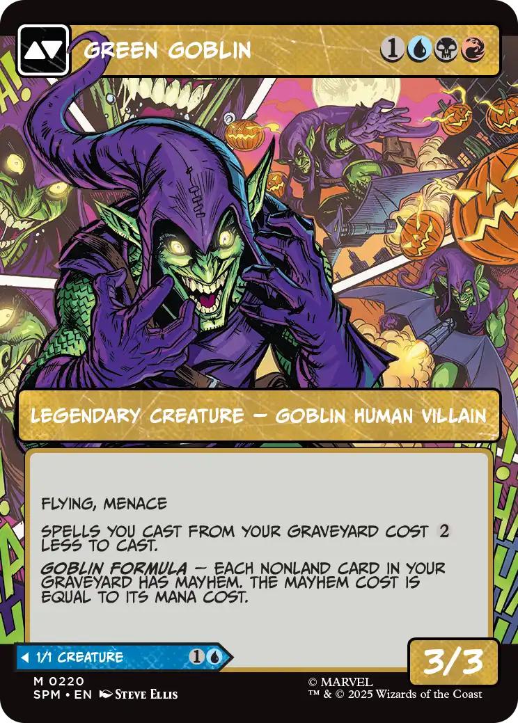 Norman Osborn // Green Goblin [220] [Borderless] [Panel] [Marvel's Spider-Man] [Non-Foil] - Image 2