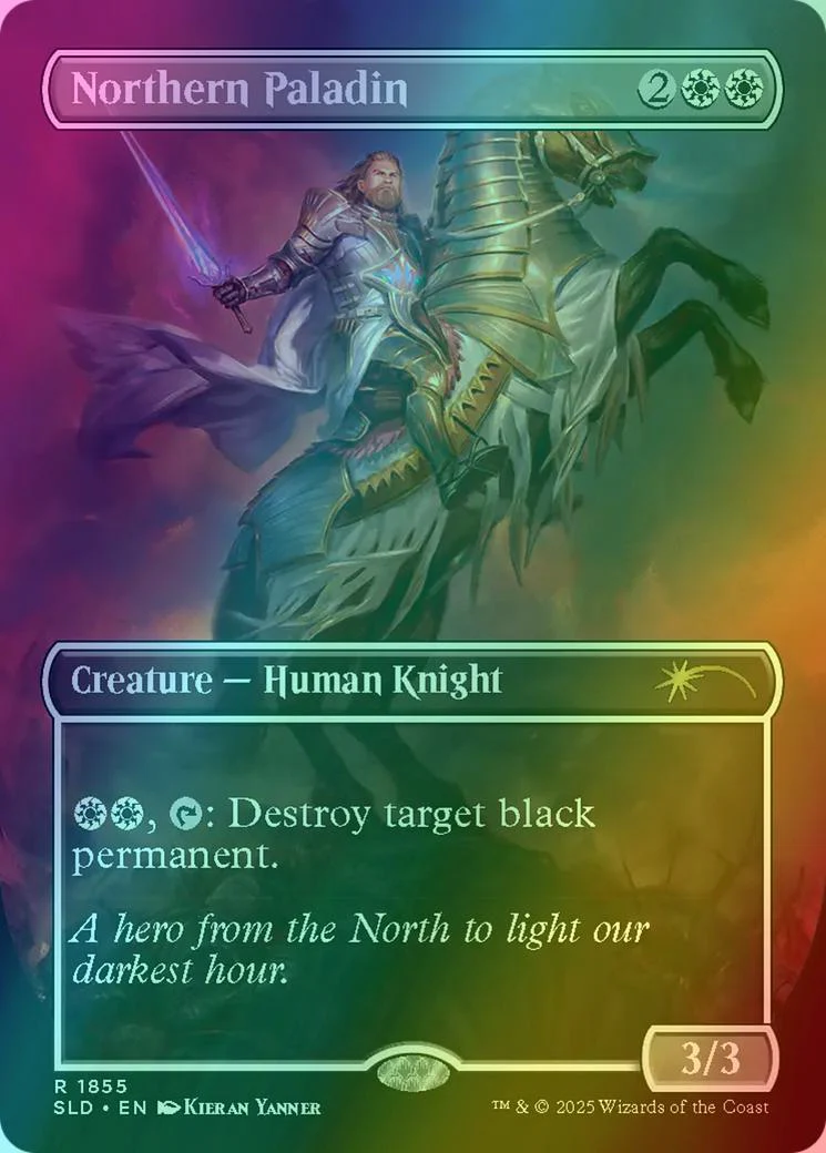 Northern Paladin [1855] [Borderless] [Kieran Yanner] [Secret Lair Drop] [Rainbow Foil]