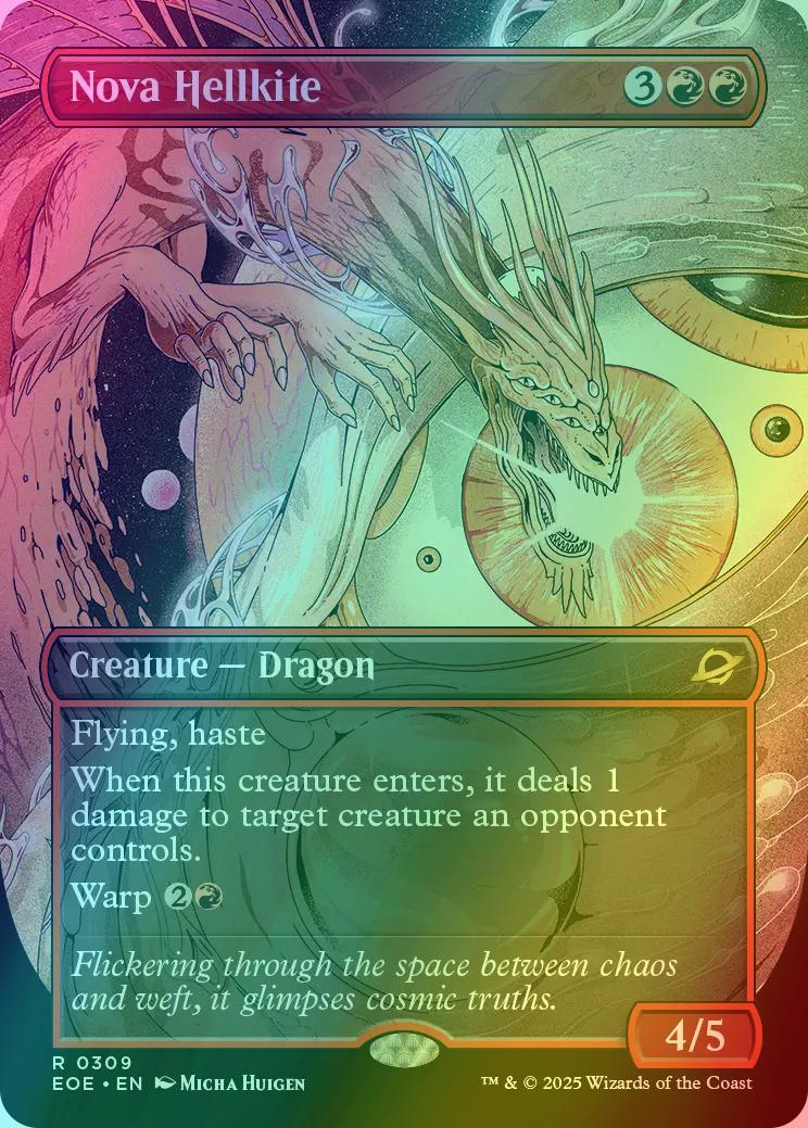 Nova Hellkite [309] [Borderless] [Surreal Space] [Edge of Eternities] [Foil]