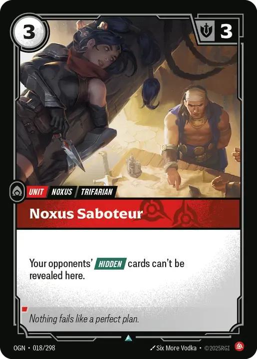 Noxus Saboteur - 018/298 [Origins] [Non-Foil]