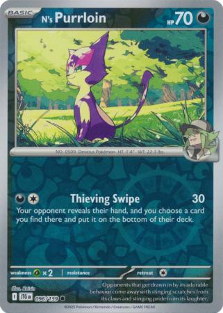 N's Purrloin - 096/159 - Common [sv09-096] [Reverse Holo]