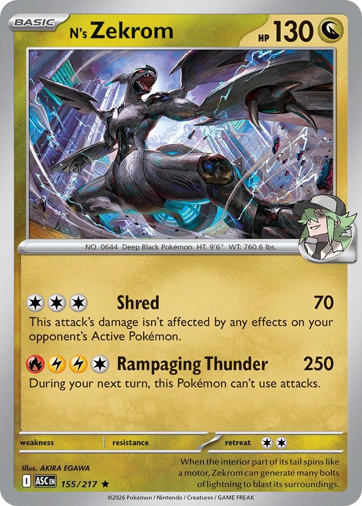 N's Zekrom - 155/217 - Rare [me025-155] [Holo]
