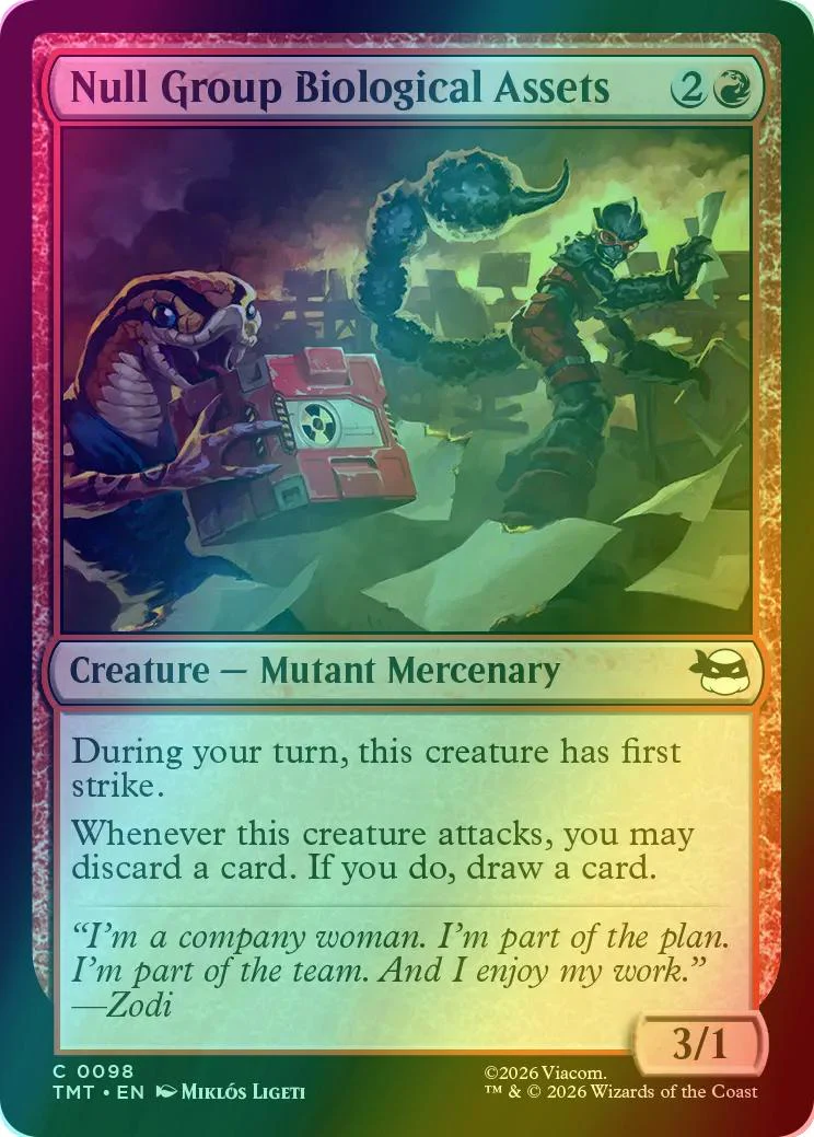 Null Group Biological Assets [98] [Teenage Mutant Ninja Turtles] [Foil]