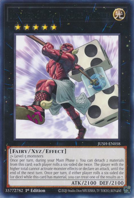 Number 67: Pair-a-Dice Smasher - JUSH-EN058 - Rare - 1st Edition