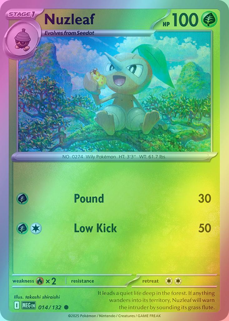 Nuzleaf - 014/132 - Common [me01-014] [Reverse Holo]