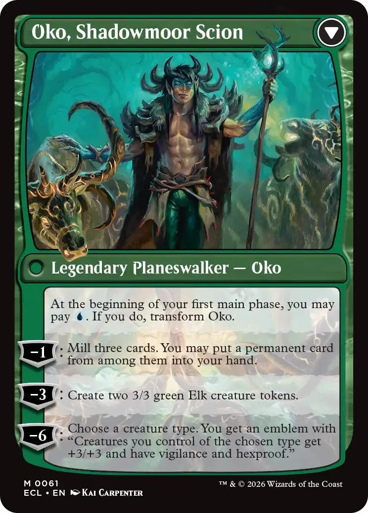 Oko, Lorwyn Liege // Oko, Shadowmoor Scion [61] [Lorwyn Eclipsed] [Non-Foil] - Image 2