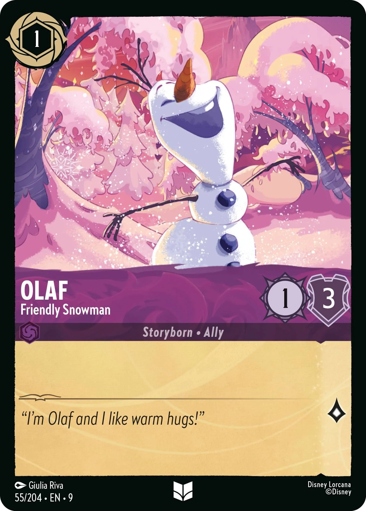 Olaf - Friendly Snowman - 55/204 [Fabled] [Non-Foil]