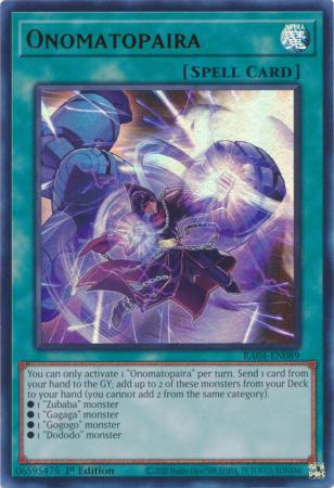 Onomatopaira - RA04-EN089 - Ultra Rare - 1st Edition