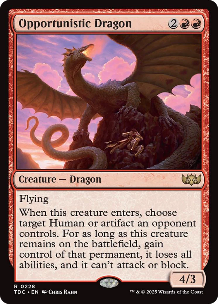 Opportunistic Dragon [228] [Tarkir: Dragonstorm: Commander] [Non-Foil]