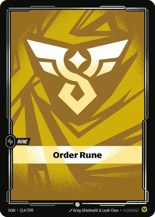 Order Rune - 214/298 [Origins] [Non-Foil]