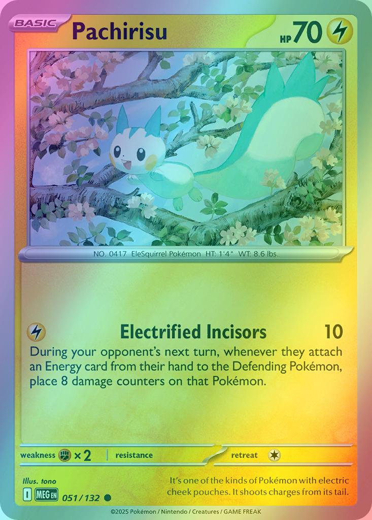 Pachirisu - 051/132 - Common [me01-051] [Reverse Holo]