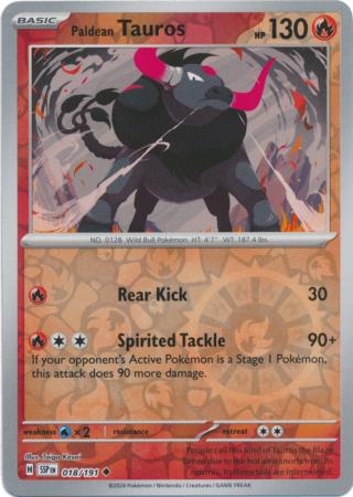 Paldean Tauros - 018/191 - Uncommon [sv08-018] [Reverse Holo]
