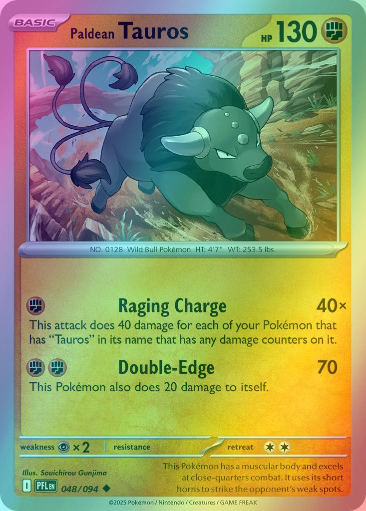 Paldean Tauros - 048/094 - Uncommon [me02-048] [Reverse Holo]