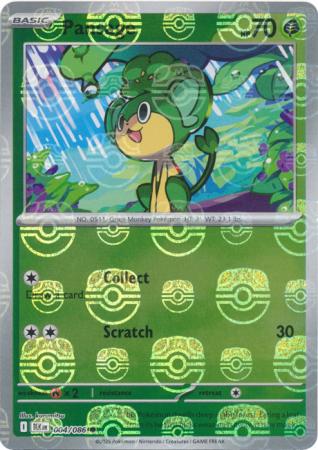 Pansage - Master Ball Pattern - 004/086 - Common [sv105b-004] [Reverse Holo]