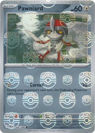 Pawniard - Master Ball Pattern - 064/086 - Common [sv105b-064] [Reverse Holo]