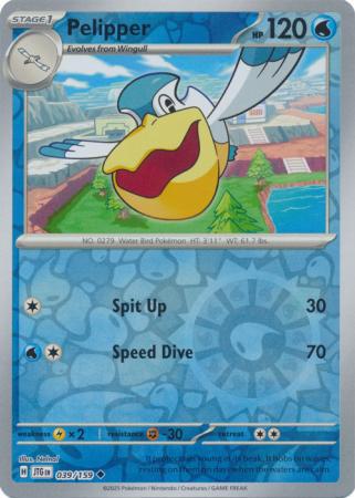 Pelipper - 039/159 - Uncommon [sv09-039] [Reverse Holo]