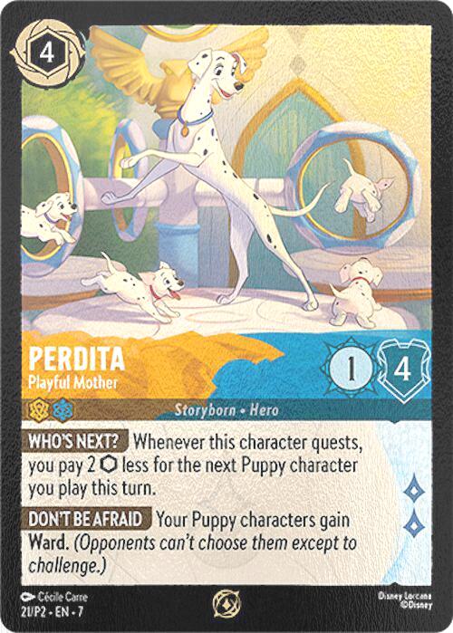 Perdita - Playful Mother - 21/P2 [Disney Lorcana Promo Cards] [Cold Foil]