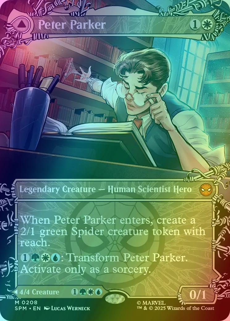 Peter Parker // Amazing Spider-Man [208] [Borderless] [Web-Slinger] [Marvel's Spider-Man] [Foil]