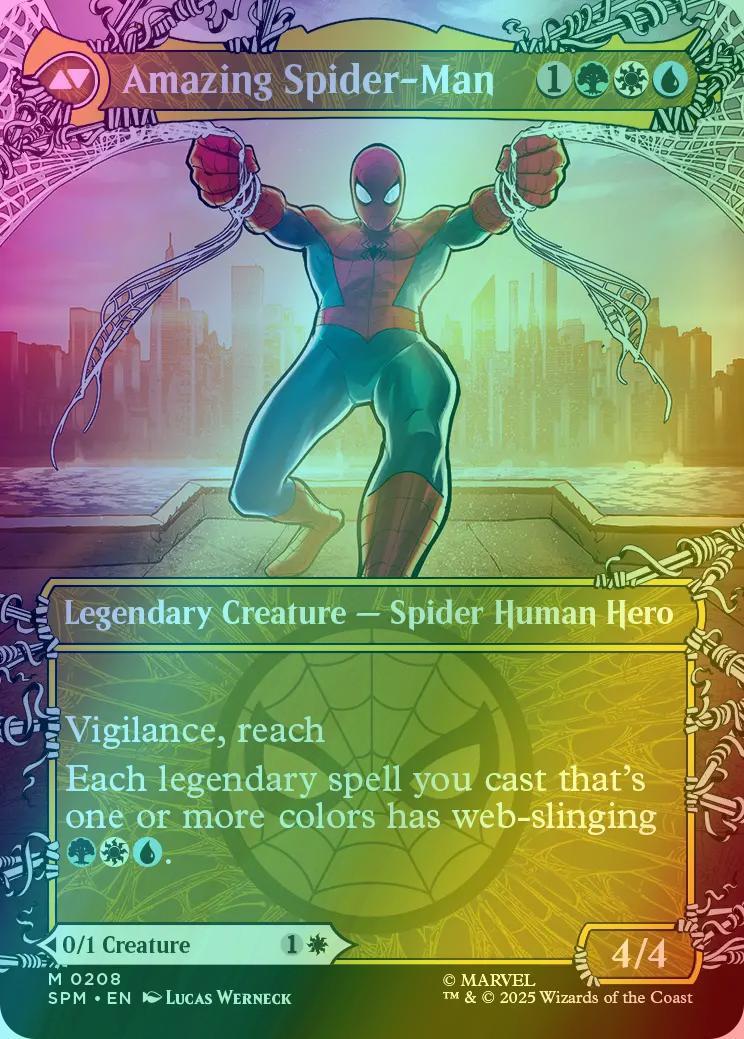 Peter Parker // Amazing Spider-Man [208] [Borderless] [Web-Slinger] [Marvel's Spider-Man] [Foil] - Image 2