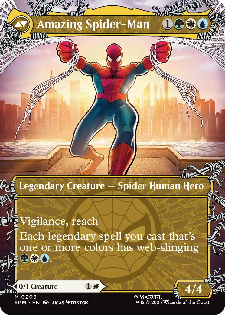 Peter Parker // Amazing Spider-Man [208] [Borderless] [Web-Slinger] [Marvel's Spider-Man] [Non-Foil] - Image 2