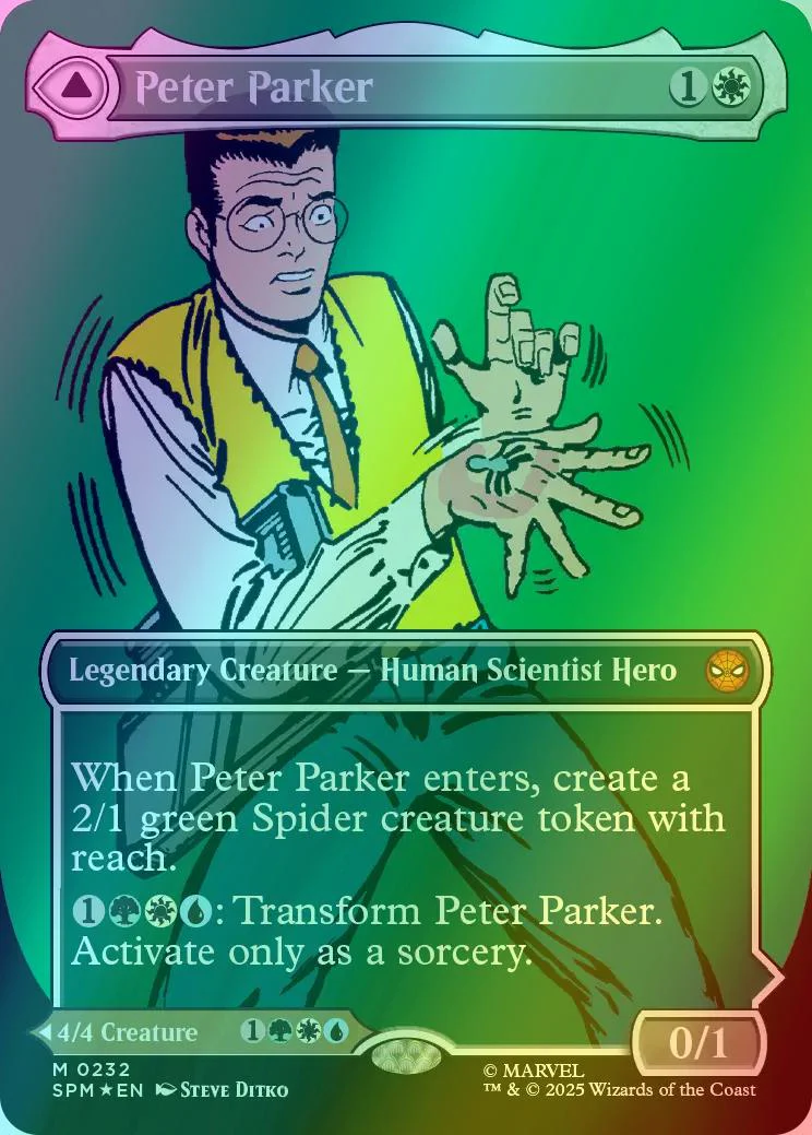 Peter Parker // Amazing Spider-Man [232] [Borderless] [Classic Comic] [Marvel's Spider-Man] [Foil]