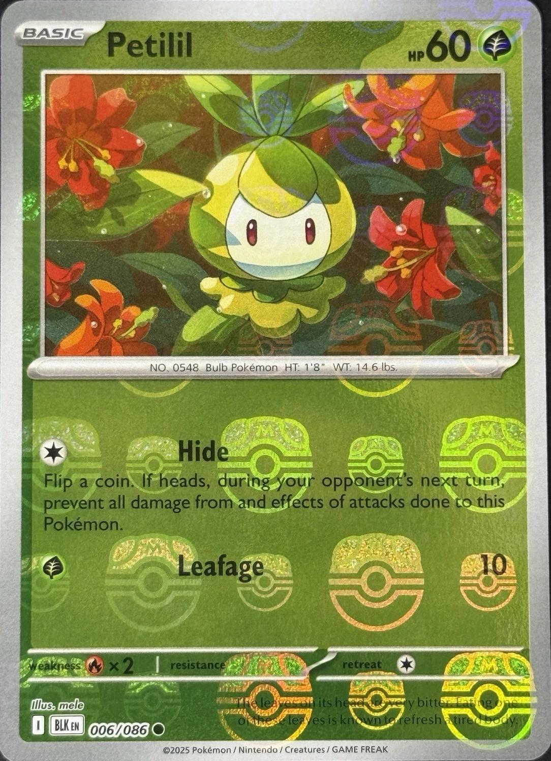 Petilil - Master Ball Pattern - 006/086 - Common [sv105b-006] [Reverse Holo]