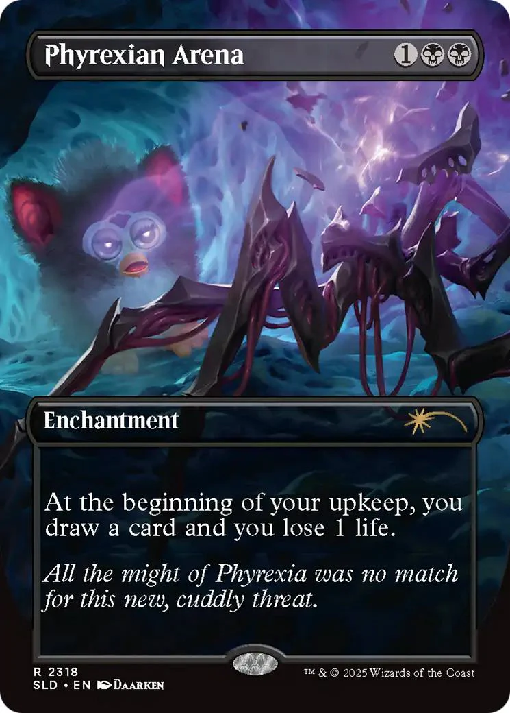 Phyrexian Arena [2318] [Borderless] [Furby: The Gathering] [Secret Lair Drop] [Non-Foil]