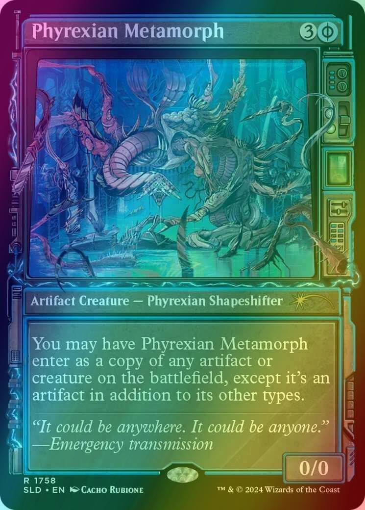 Phyrexian Metamorph [1758] [Paranormal Frame] [Showcase: Duskmourn] [Secret Lair Drop] [Foil]